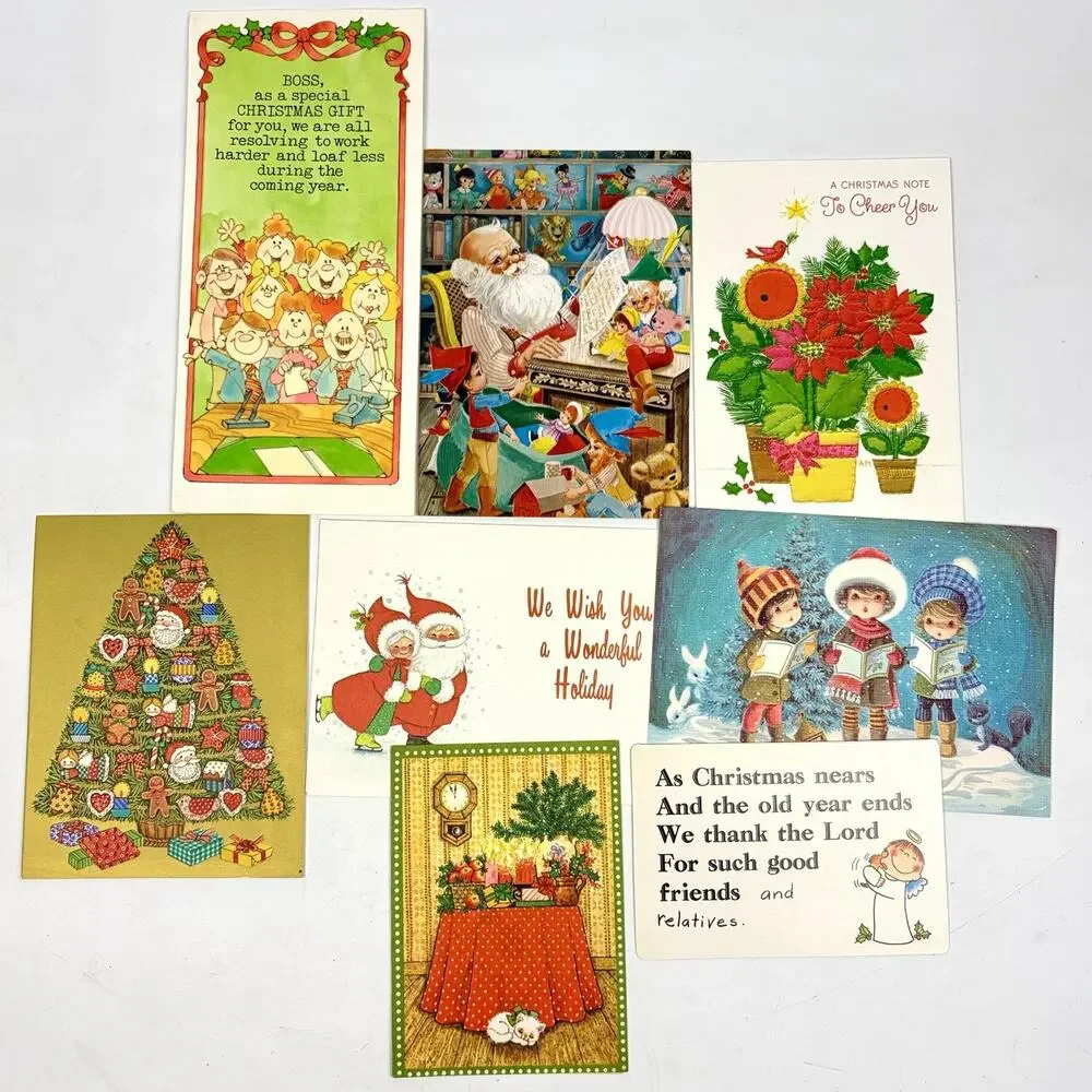 Vtg Lot of 55 Greeting Cards Ephemera Birthday Baby Marriage Christmas Craft
